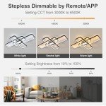 Dimmable Black LED Ceiling Lights with Remote Control