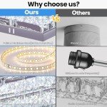 Modern Crystal LED Flush Mount Ceiling Light