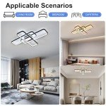 Dimmable Black LED Ceiling Lights with Remote Control