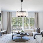 Black Crystal Chandelier with 5 Adjustable Lights