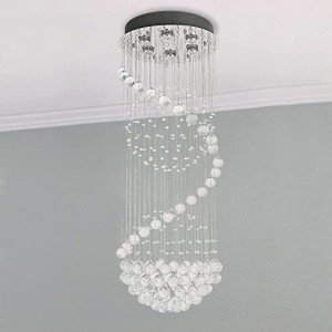 Modern Crystal Chandelier Flush Mount Light Fixture