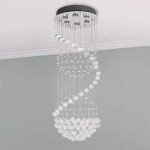 Modern Crystal Chandelier Flush Mount Light Fixture
