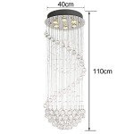 Modern Crystal Chandelier Flush Mount Light Fixture