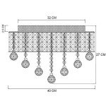 Elegant 6-Light Round Crystal Ceiling Chandelier