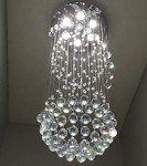 Modern Crystal Chandelier Flush Mount Light Fixture