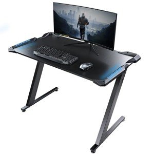Eureka Ergonomic Gaming Desk with RGB LED Lights