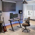 Eureka Ergonomic Gaming Desk with RGB LED Lights