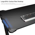 Eureka Ergonomic Gaming Desk with RGB LED Lights