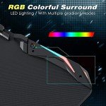 Z-Shaped Gaming Desk with RGB Lights and Accessories
