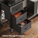 L Shaped Gaming Desk with LED Lights & Storage