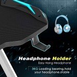 Z-Shaped Gaming Desk with RGB Lights and Accessories