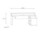 L-Shaped Corner Gaming Desk with LED Lights