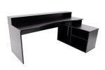 L-Shaped Corner Gaming Desk with LED Lights