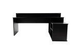 L-Shaped Corner Gaming Desk with LED Lights