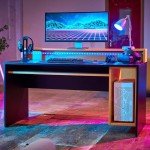 Avatar LED Gaming Desk - Black with Orange Tint