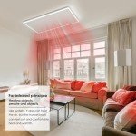840W Ceiling Infrared Panel Heater with LED Light