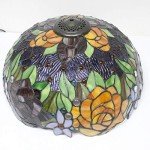 Tiffany Style Red Rose Table Lamp for Home