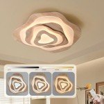 Dimmable Wooden LED Cloud Ceiling Light 80cm