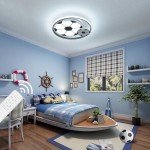 Kids Football Ceiling Light with Remote - LED Lamp