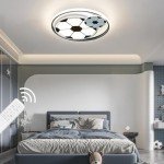 Kids Football Ceiling Light with Remote - LED Lamp