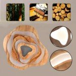 Dimmable Wooden LED Cloud Ceiling Light 80cm