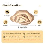 Dimmable Wooden LED Cloud Ceiling Light 80cm