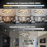 Dimmable Wooden LED Cloud Ceiling Light 80cm
