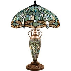 Tiffany Dragonfly Table Lamp - Sea Blue 16