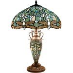 Tiffany Dragonfly Table Lamp - Sea Blue 16