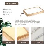 Wooden LED Ceiling Light with Remote Control