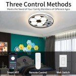 Kids Football Ceiling Light with Remote - LED Lamp