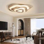 Dimmable Wooden LED Cloud Ceiling Light 80cm