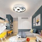 Kids Football Ceiling Light with Remote - LED Lamp