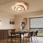 Dimmable Wooden LED Cloud Ceiling Light 80cm