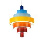 Modern 7-Ring Pyramid LED Pendant Light