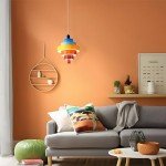Modern 7-Ring Pyramid LED Pendant Light