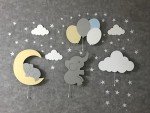 Furpinea 4-Piece Nursery Lamp Set - Moon & Cloud