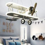 Blue Airplane LED Ceiling Light for Kids' Room