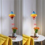 Modern 7-Ring Pyramid LED Pendant Light
