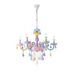 Colorful Rainbow Crystal Chandelier for Kids' Rooms