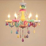 Colorful Crystal Pendant Chandelier for Girls' Rooms