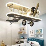 Blue Airplane LED Ceiling Light for Kids' Room