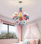 Colorful Crystal Pendant Chandelier for Girls' Rooms