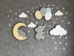 Furpinea 4-Piece Nursery Lamp Set - Moon & Cloud