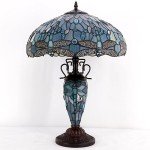Tiffany Dragonfly Table Lamp - Sea Blue 16