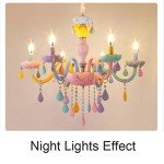 Colorful Rainbow Crystal Chandelier for Kids' Rooms