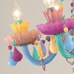 Colorful Crystal Pendant Chandelier for Girls' Rooms