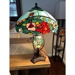 Rose Flower Tiffany Style Table Lamp - 24" Tall