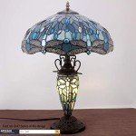 Tiffany Dragonfly Table Lamp - Sea Blue 16