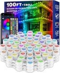 100ft Waterproof Smart RGB LED Lights with App